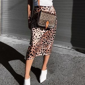 Leopard Midi Skirt